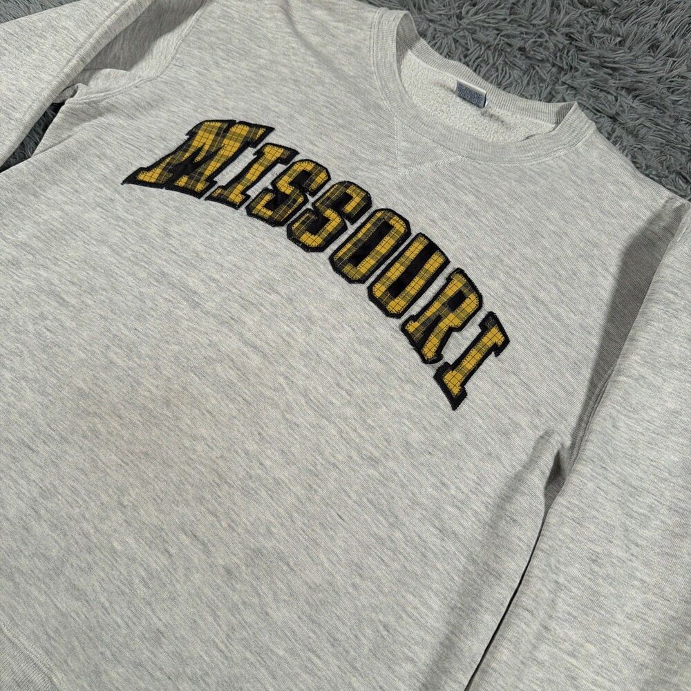 Vintage Russel Athletic Sweatshirt XL Gray Missouri Tigers Center Pullover Mens